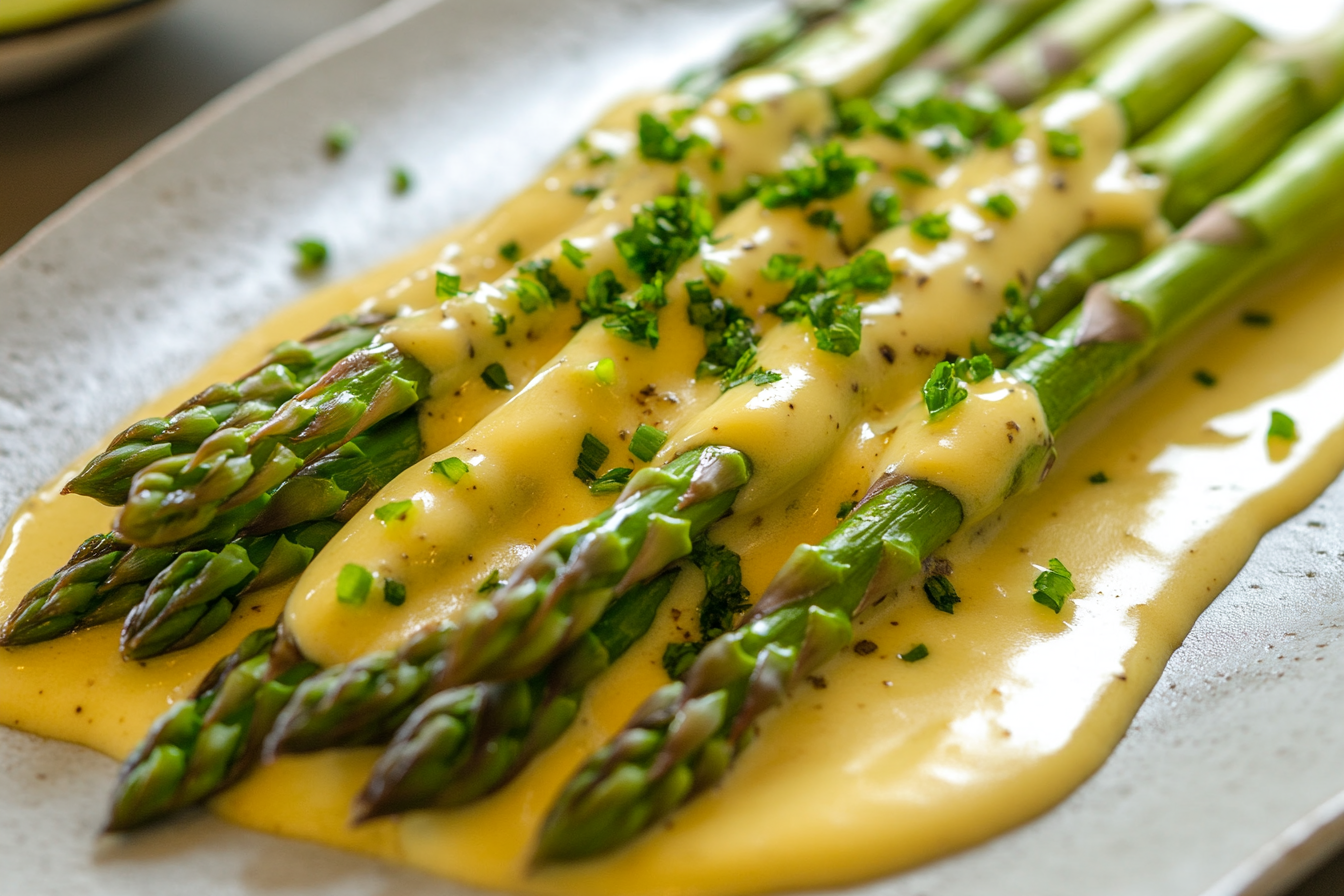 Asparagus Spears with Truffle Hollandaise