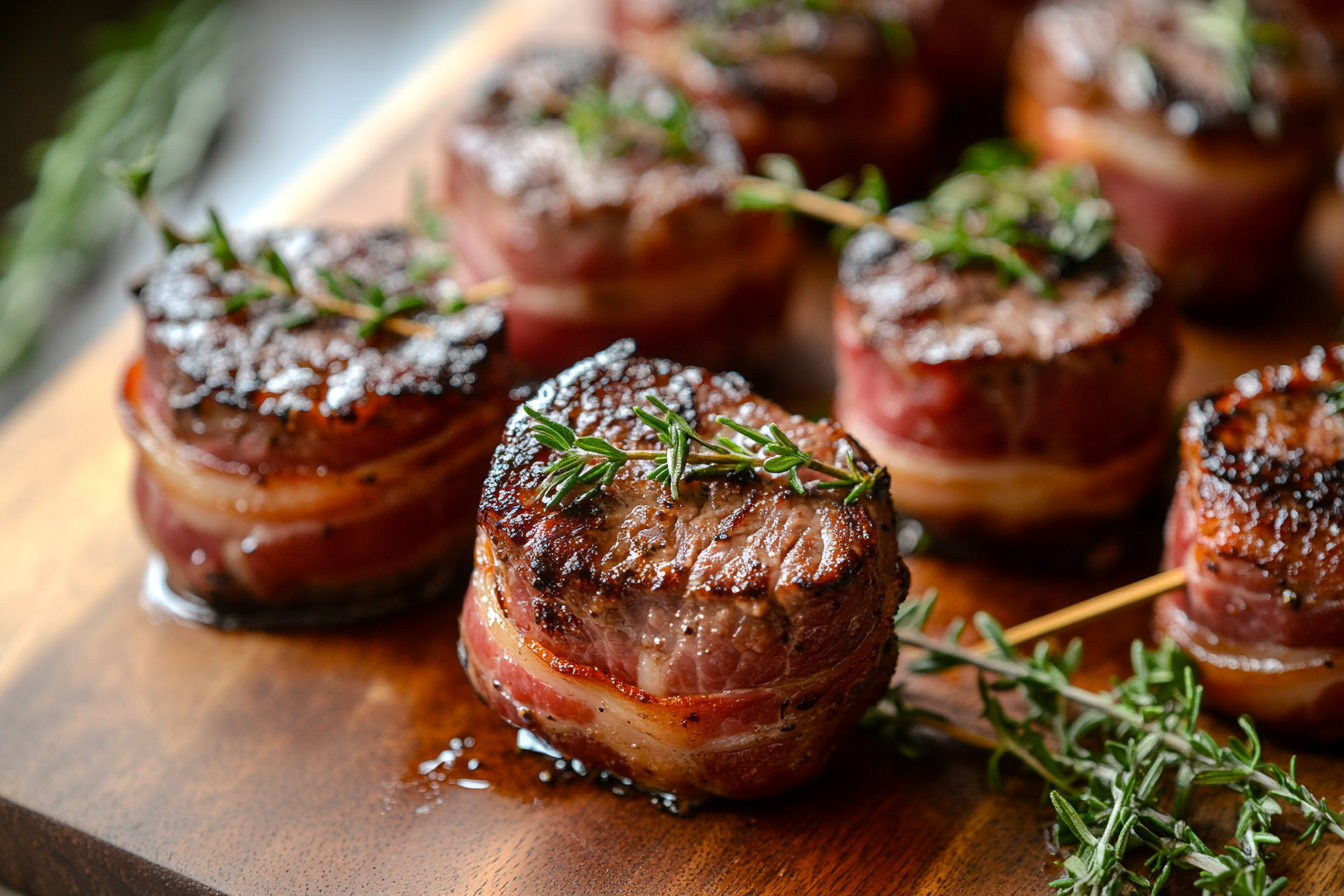 Bacon-Wrapped Filet Mignon Skewers