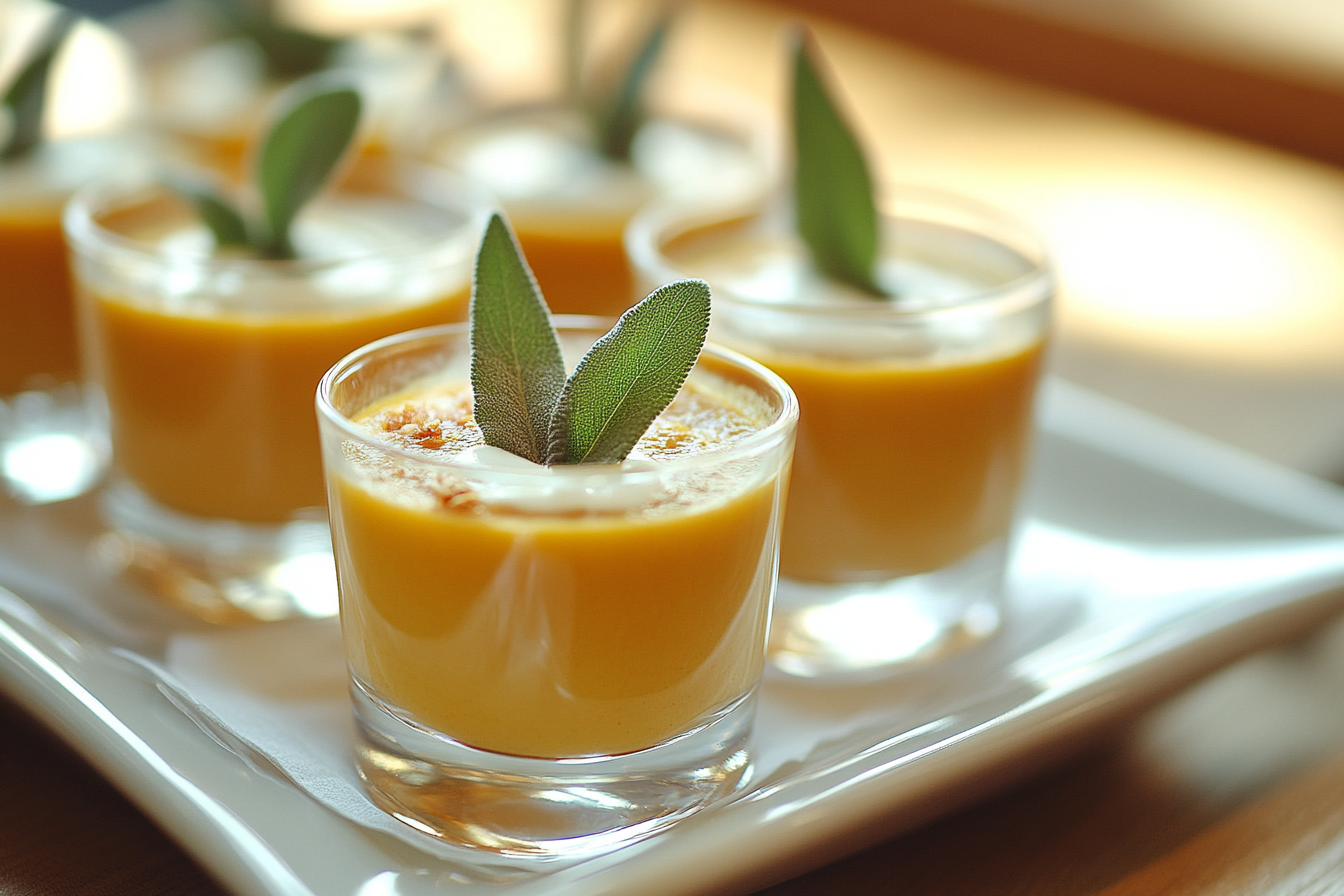 Butternut Squash and Sage Velouté Shots