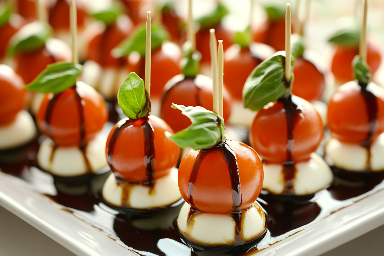 Caprese Bites with Balsamic Glaze