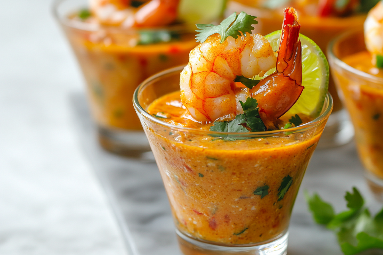 Coconut Curry Shrimp Shooters