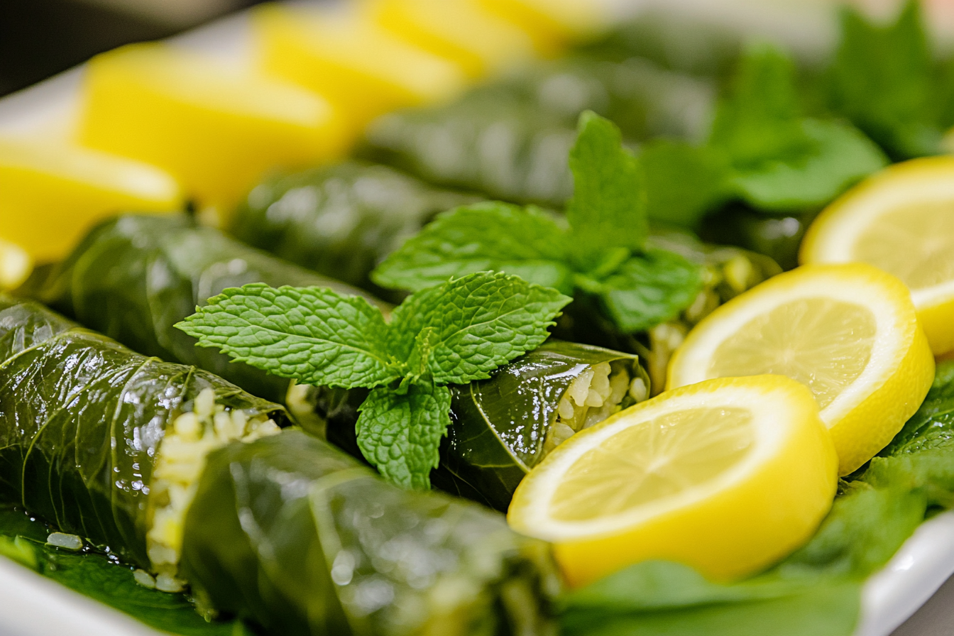 Dolma Bites with Lemon and Fresh Mint