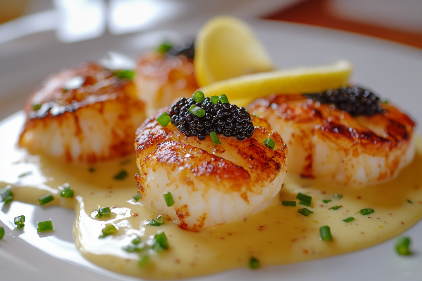 Lobster Medallions with Caviar Beurre Blanc