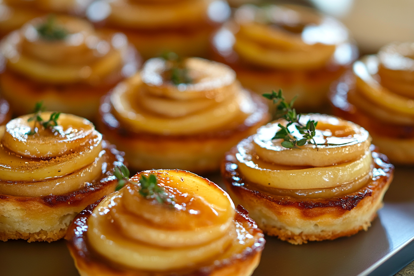 Mini Foie Gras and Apple Tarts