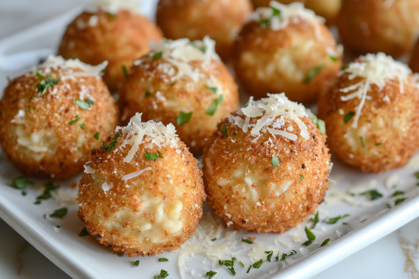 Mini Truffle Risotto Bites with Parmesan