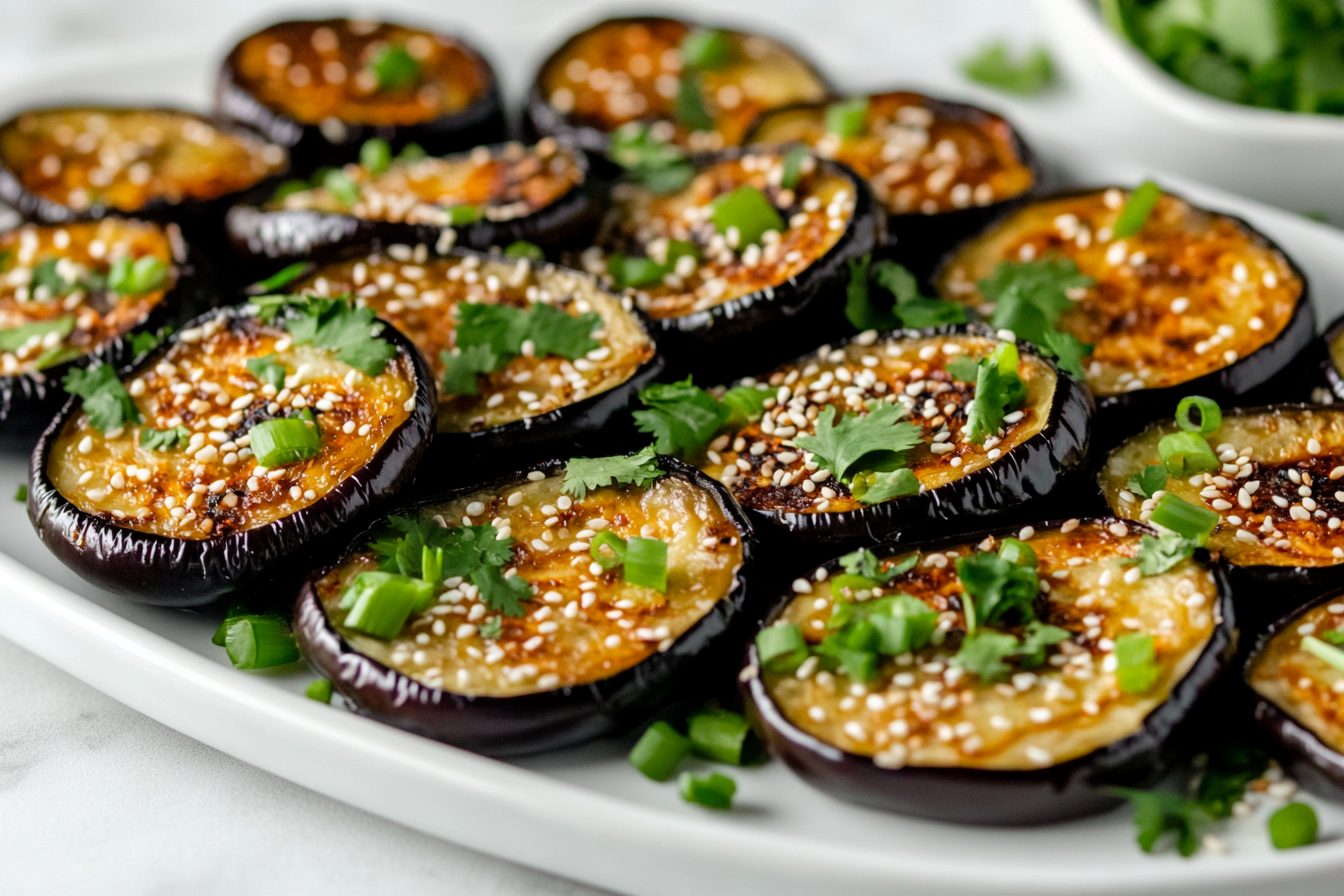 Miso-Glazed Eggplant with Sesame Crust