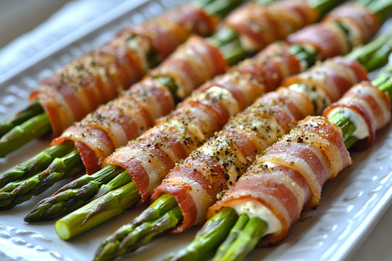 Bacon-Wrapped Asparagus with Cream Cheese