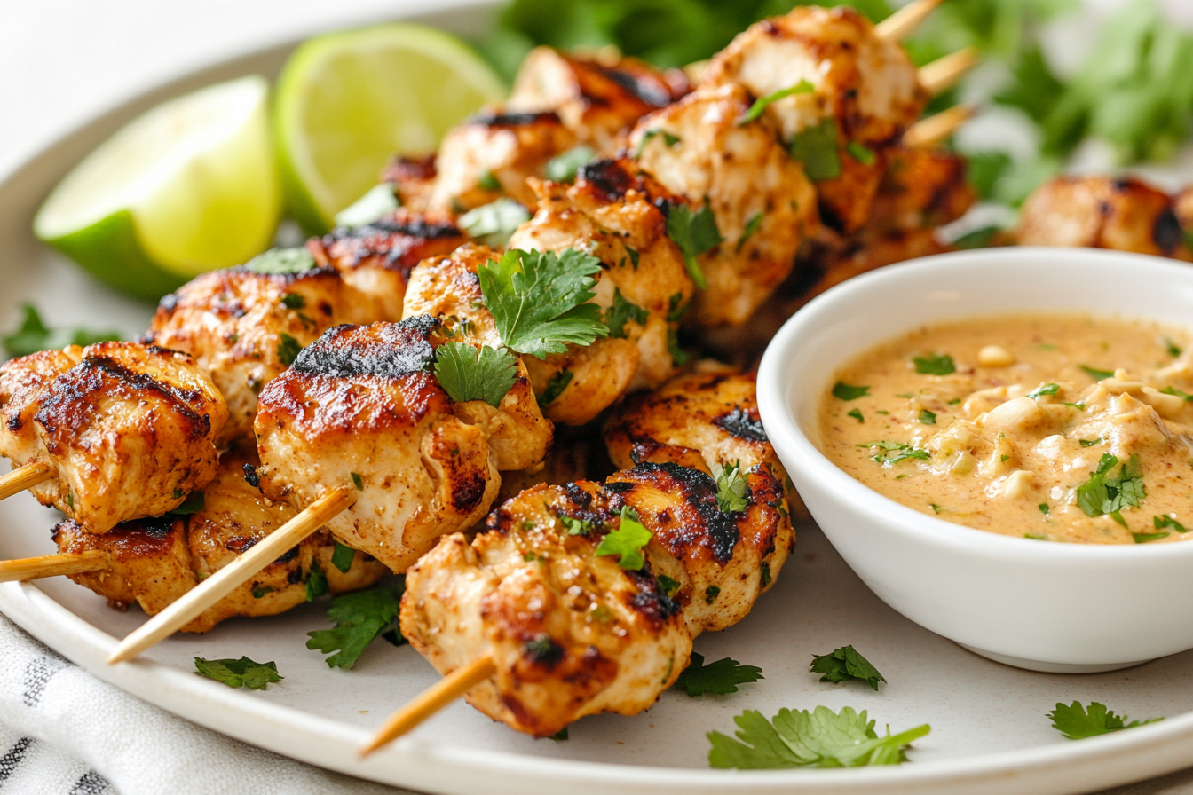 Coconut Lemongrass Chicken Skewers