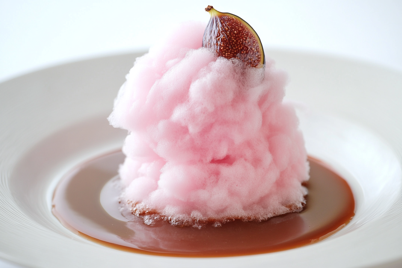 Foie Gras Cotton Candy with Fig Reduction: A Molecular Gastronomy Masterpiece for the Adventurous Palate