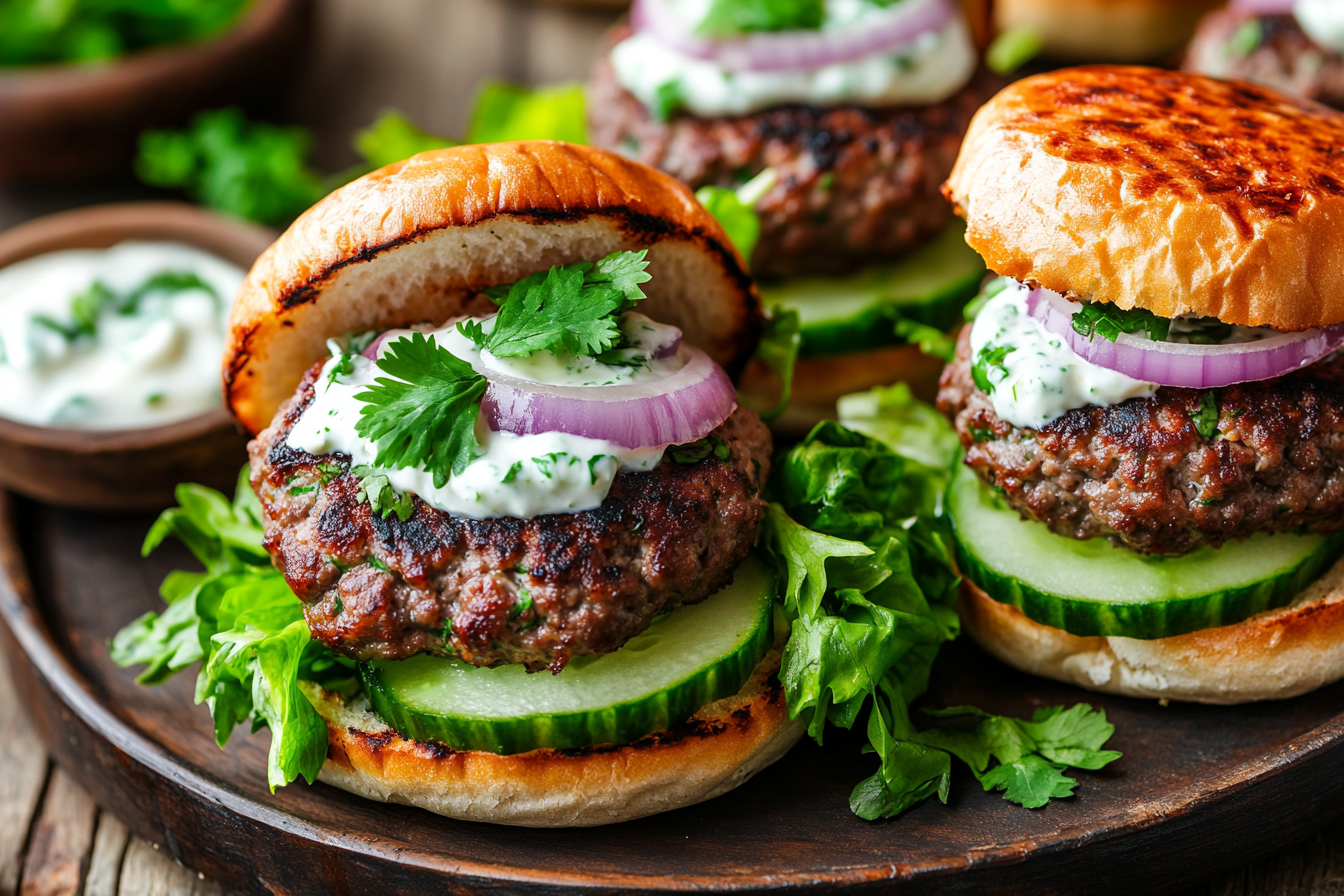 Lamb Kofta Sliders with Mint Yogurt