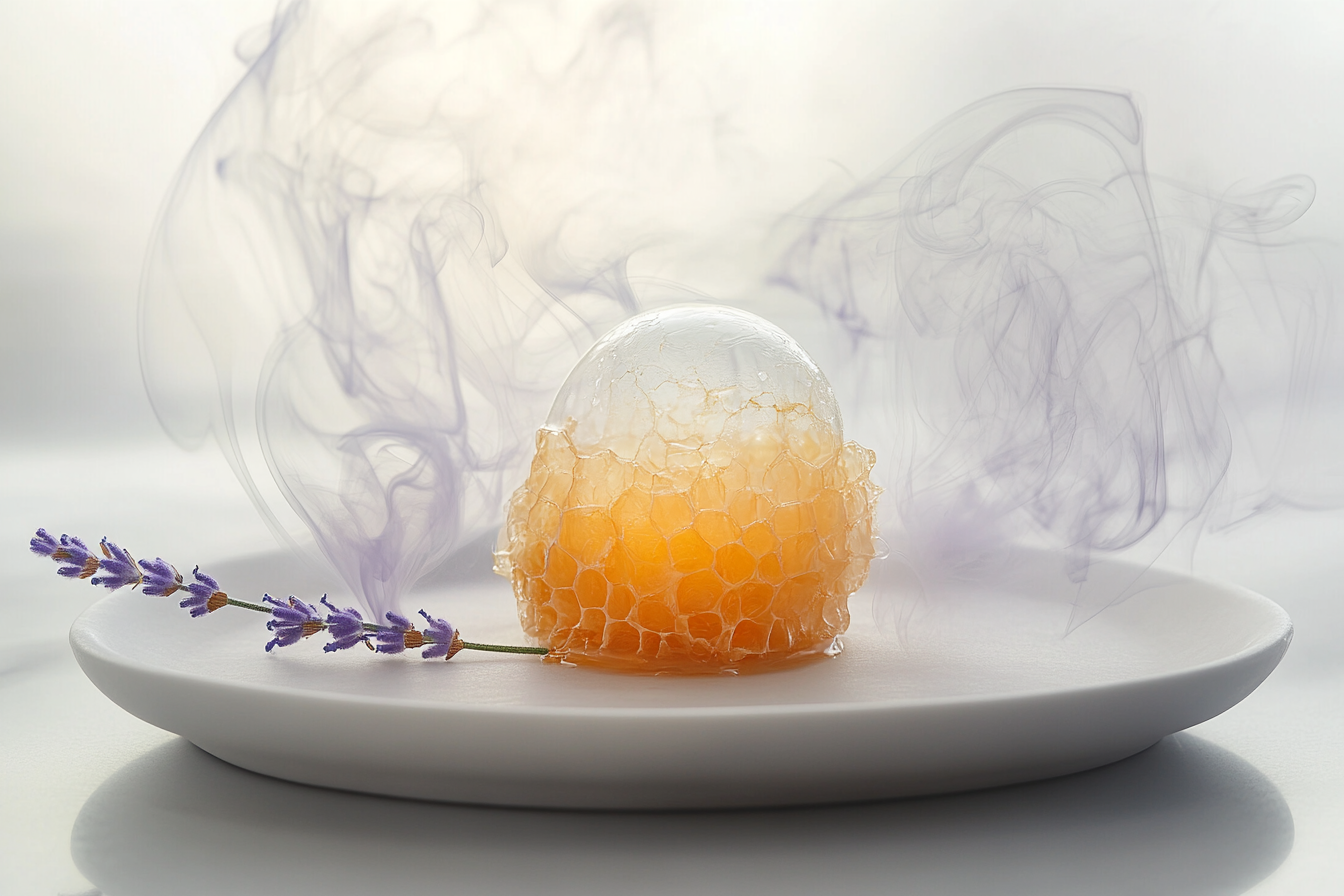 Lavender Smoke Bubble with Honey Comb