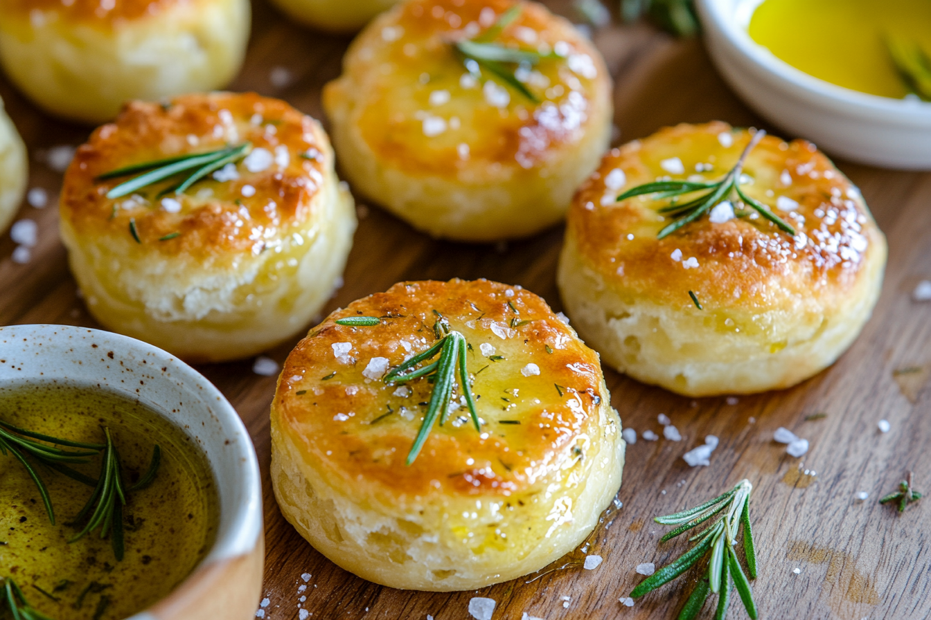 Mini Focaccia Bites with Rosemary and Sea Salt