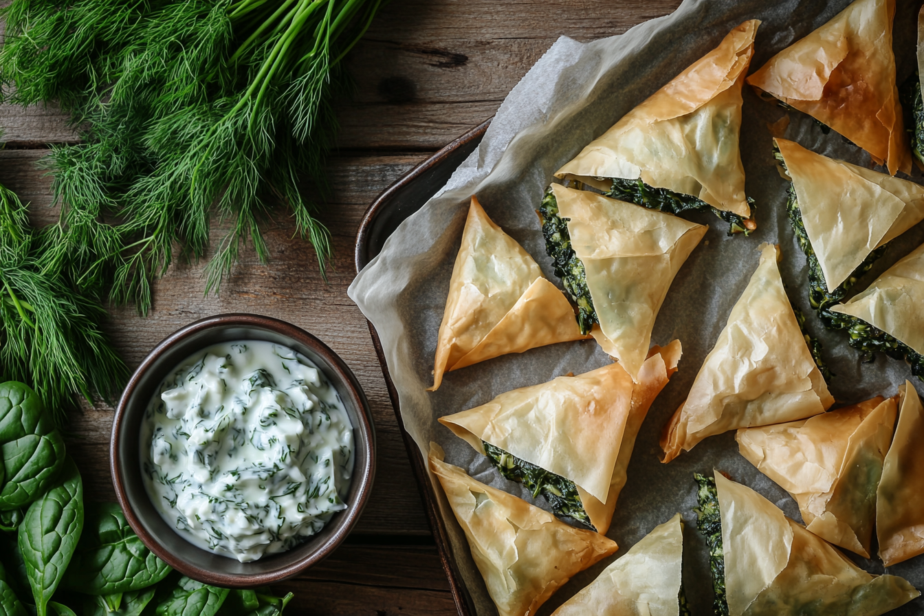 Mini Spanakopita Triangles