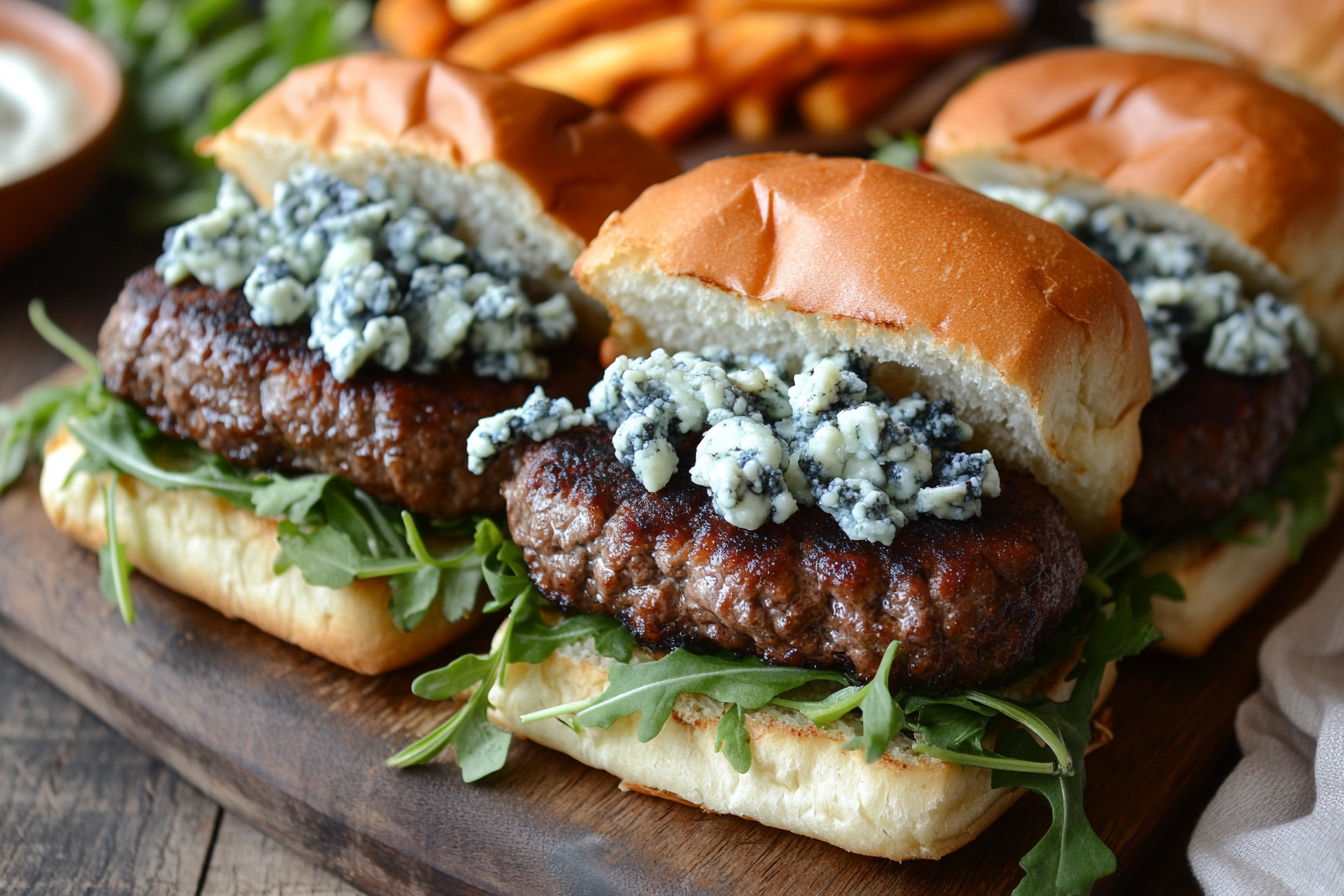 Bison and Blue Cheese Sliders