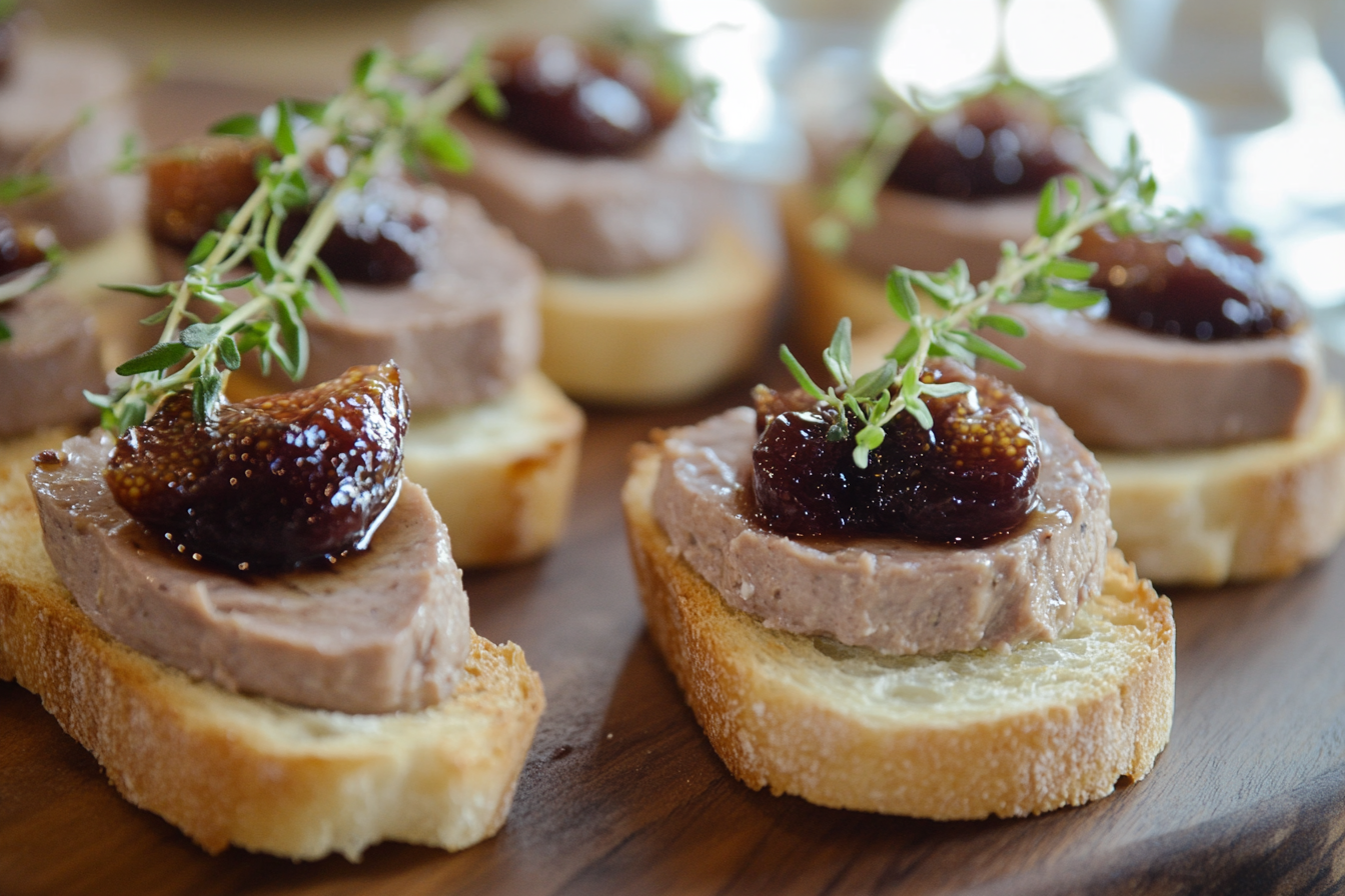 Duck Pâté Crostini with Fig Jam