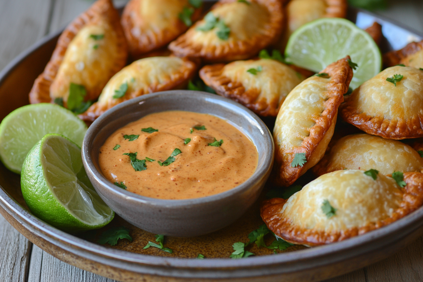 Spicy Mini Beef Empanadas with Chipotle Dipping Sauce