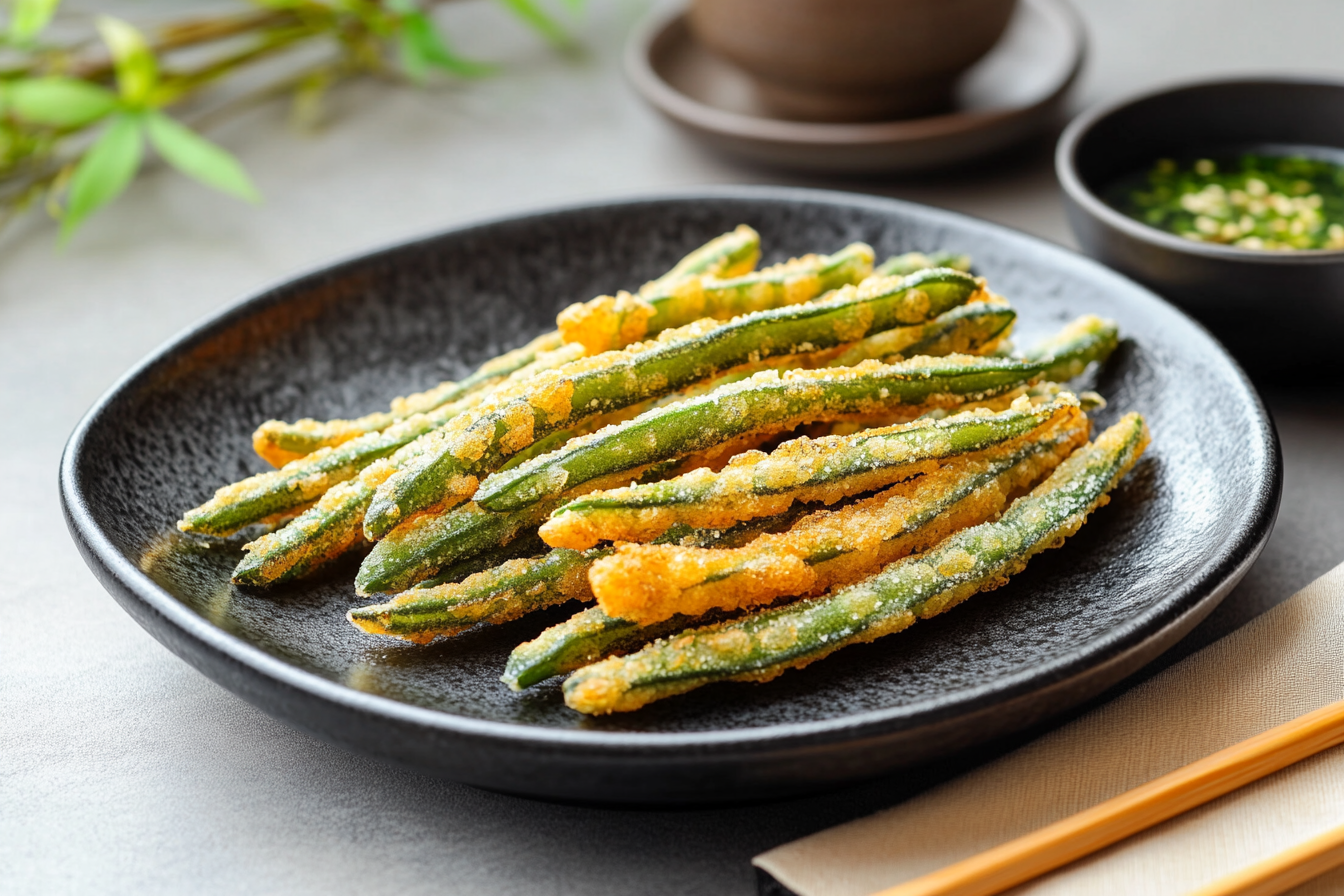 Matcha Salted Tempura Green Beans