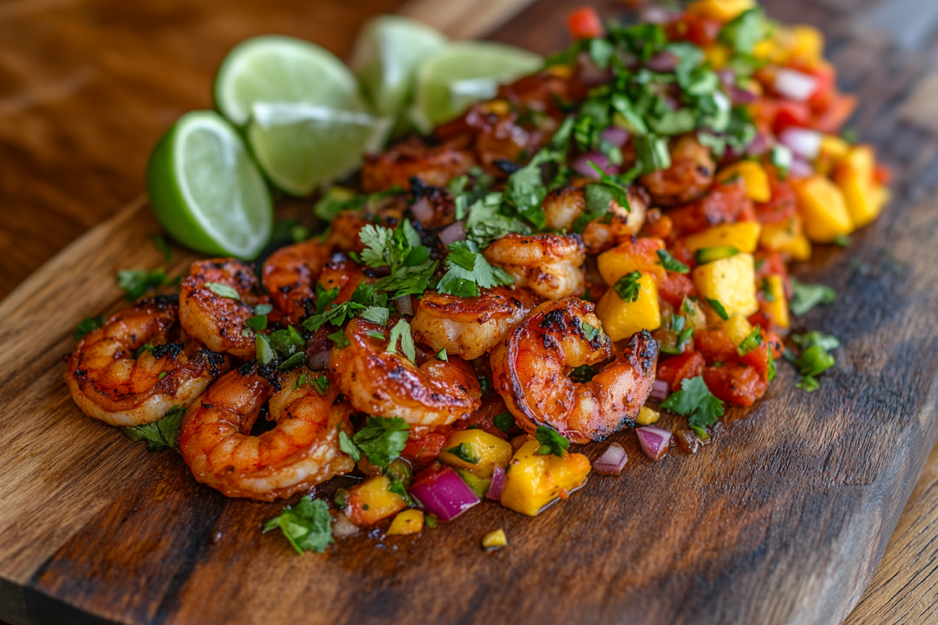 Sriracha Shrimp with Mango Salsa